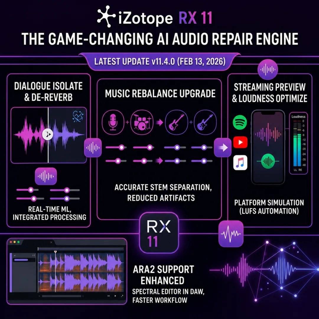 iZotope RX 11 – 패러다임을 바꾸는 AI 오디오 복원 엔진