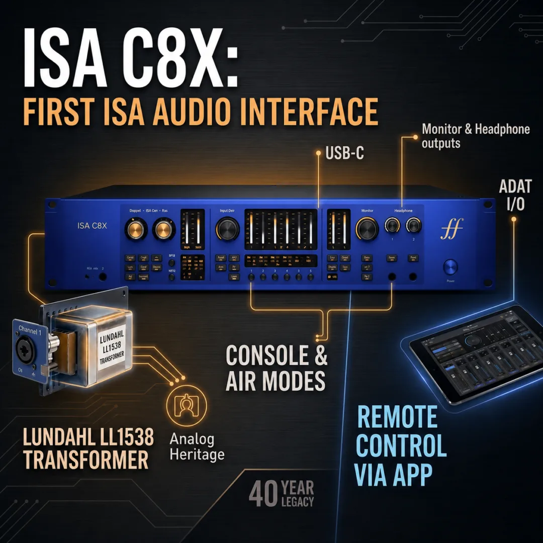 Focusrite ISA C8X – ISA 역사상 최초의 오디오 인터페이스
